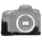 1/4 inch Thread PU Leather Camera Half Case Base for Canon EOS 90D, For Canon EOS 90D