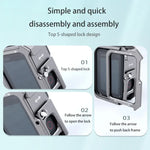 RUIGPRO for GoPro HERO10 Black / HERO9 Black Metal Border Frame Mount Protective Cage with Dual Cold Shoes Base, Silver Grey