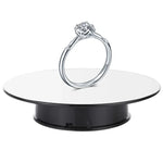 25cm 360 Degree Electric Rotating Mirror Surface Turntable Display Stand Video Shooting Props Turntable for Photography, Load 3kg, Powered by Battery, 25cm Mirror/Powered by Battery(B), 25cm Mirror/Powered by Battery(W), 25cm Mirror/Powered by Battery(WB)