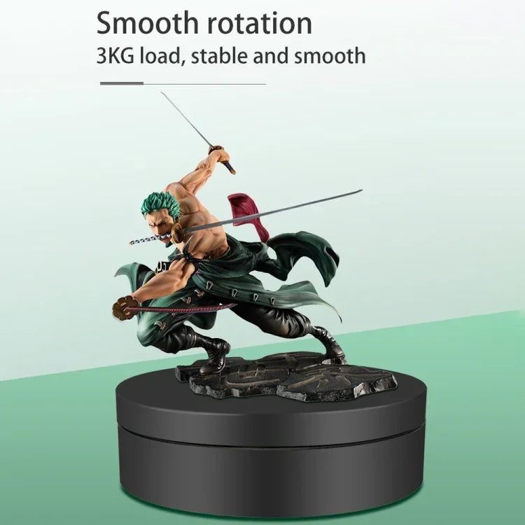 12cm 360 Degree Rotating Turntable Mirror Electric Display Stand Video Shooting Props Turntable, Load: 3kg, 12cm Mirror Black, 12cm Mirror White