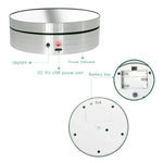 12cm 360 Degree Rotating Turntable Matte Electric Display Stand Video Shooting Props Turntable, Load: 3kg, 12cm Matte Black, 12cm Matte White