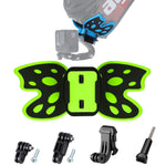 Butterfly Helmet Mount Adapter with 3-Way Pivot Arm & J-Hook Buckle & Long Screw for GoPro, Insta360, DJI and Other Action Cameras, Butterfly Helmet Mount with Pivot Arm & J-Hook Buckle