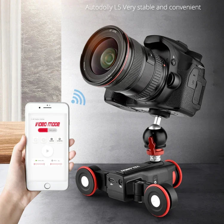 YELANGU L5 Electric Track Slider 3-Wheel Rolling Dolly Car, Load: 3kg, L5 Dolly Car