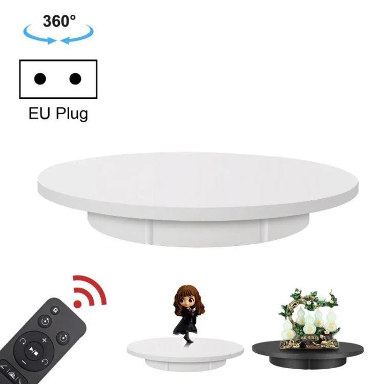 42cm Electric Rotating Display Stand Video Shooting Props Turntable, Load: 100kg, Plug-in Power, EU Plug, 42cm, EU Plug
