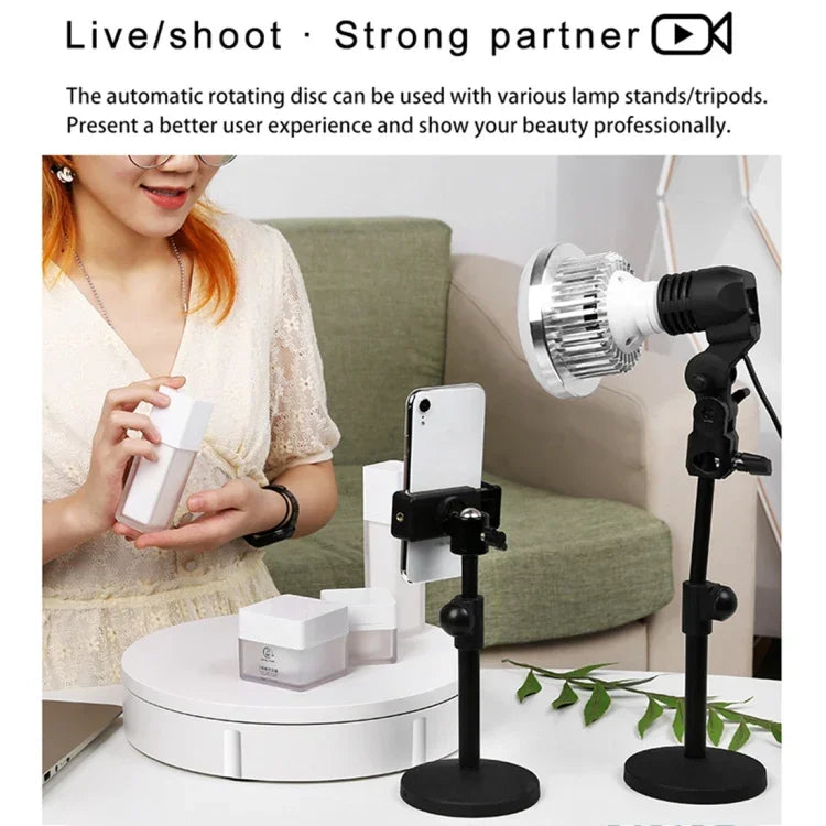 42cm Electric Rotating Display Stand Video Shooting Props Turntable, Load: 100kg, Plug-in Power, UK Plug, 42cm, UK Plug