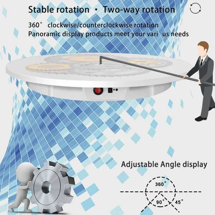 60cm Electric Rotating Display Stand Props Turntable, Load: 100kg, Plug-in Power, UK Plug, 60cm, UK Plug