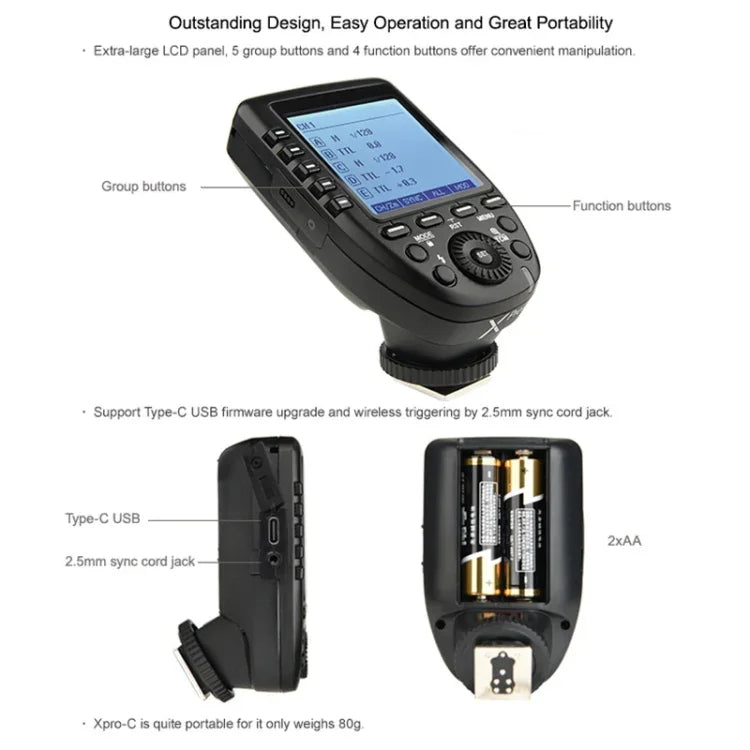 Godox Xpro-S TTL Wireless Flash Trigger for Sony, Xpro-S for Sony