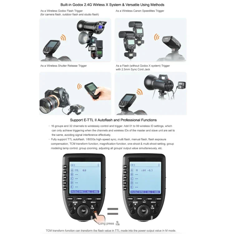 Godox Xpro-F TTL Wireless Flash Trigger for FUJIFILM, Xpro-F for FUJIFILM
