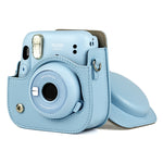 Solid Color Full Body Camera Leather Case Bag with Strap for FUJIFILM Instax mini 11