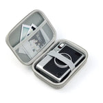 Hard Case Box Storage Bag for FUJIFILM Instax mini EVO, Fabric Pattern Black, Fabric Pattern Grey