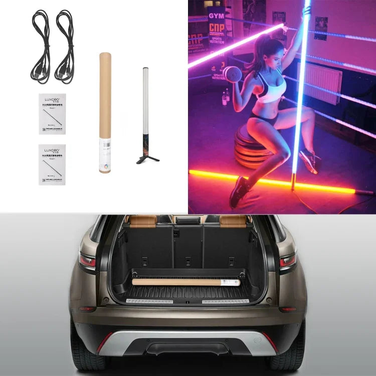 LUXCeO Mood1 50cm RGB Colorful Atmosphere Rhythm LED Stick Handheld Video Photo Fill Light with Tripod, 50cm with Tripod