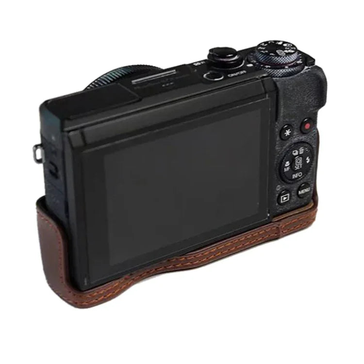 1/4 inch Thread PU Leather Camera Half Case Base for Canon G7 X Mark III / G7 X3, For Canon G7 X Mark III / G7 X3, For Canon G7 X Mark III