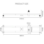 YELANGU YLG0119A 60cm Splicing Slide Rail Track + Trolley Rail Buckle for SLR Cameras / Video Cameras, 60cm Rail Track + Rail Buckle