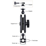 25mm Ballhead Car Front Seat Handlebar Fixed Mount Holder with Tripod Adapter & Screw for GoPro, Insta360, DJI and Other Action Cameras, 25mm 22cm