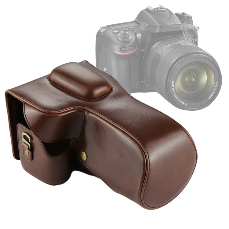 Full Body Camera PU Leather Case Bag for Nikon D7200 / D7100 / D7000 (18-200 / 18-140mm Lens), For D7200