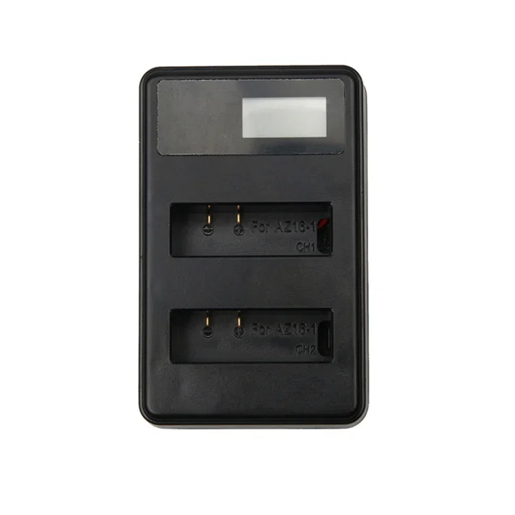 LCD Screen Dual Batteries Charger with USB Cable for Xiaoyi 4K Sport Camera, Displays Charging Capacity (XM47), LCD Screen Battery Charger