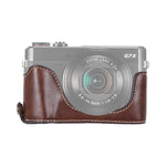 1/4 inch Thread PU Leather Camera Half Case Base for Canon G7 X Mark II, For Canon G7X2