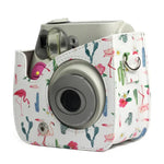 Flamingo Cactus Pattern PU Leather Protective Camera Case Bag For FUJIFILM Instax Mini 7S / 7C Camera, Flamingo Cactus