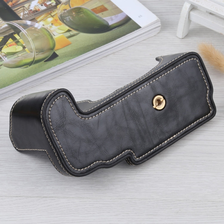 1/4 inch Thread PU Leather Camera Half Case Base for FUJIFILM GFX 50S, For FUJIFILM GFX 50S