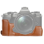 1/4 inch Thread PU Leather Camera Half Case Base for Olympus EM5 / EM5 Mark II, For Olympus EM5