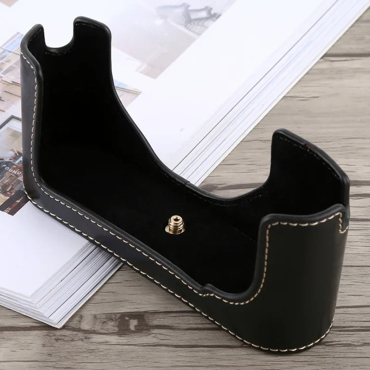 1/4 inch Thread PU Leather Camera Half Case Base for Leica M9, For Leica M9