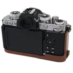 1/4 inch Thread PU Leather Camera Half Case Base for Nikon Z fc, For Nikon Z fc