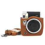 PU Leather Camera Protective bag for FUJIFILM Instax Mini 90 Camera, with Adjustable Shoulder Strap, For FUJIFILM Instax Mini 90