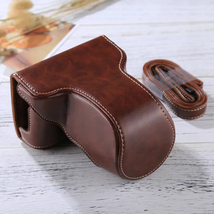 Full Body Camera PU Leather Case Bag with Strap for FUJIFILM X-A3 / X-A2/ X-M1 / X-A10 (16-50mm / 18-55mm / XF 35mm Lens), For FUJI X-A3