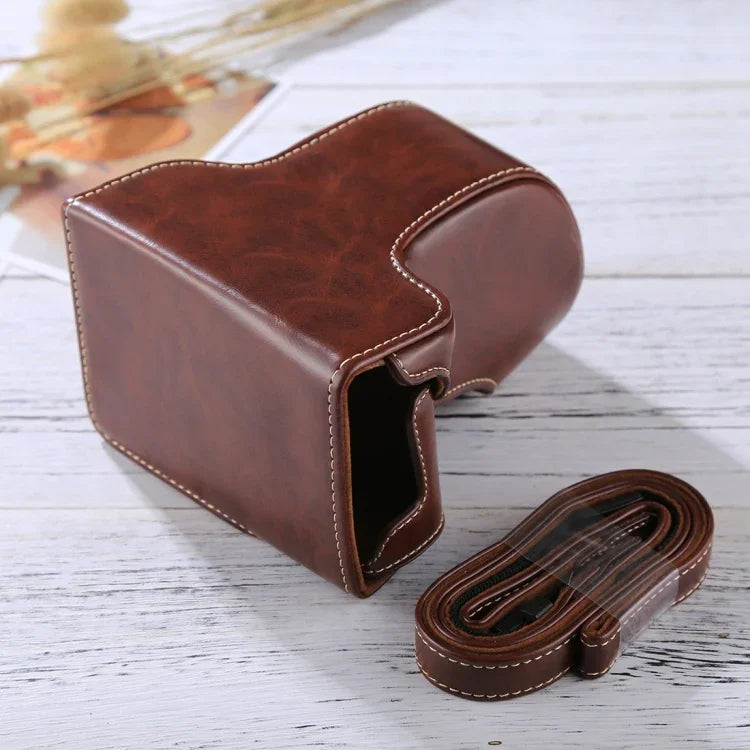 Full Body Camera PU Leather Case Bag with Strap for FUJIFILM X-A3 / X-A2/ X-M1 / X-A10 (16-50mm / 18-55mm / XF 35mm Lens), For FUJI X-A3