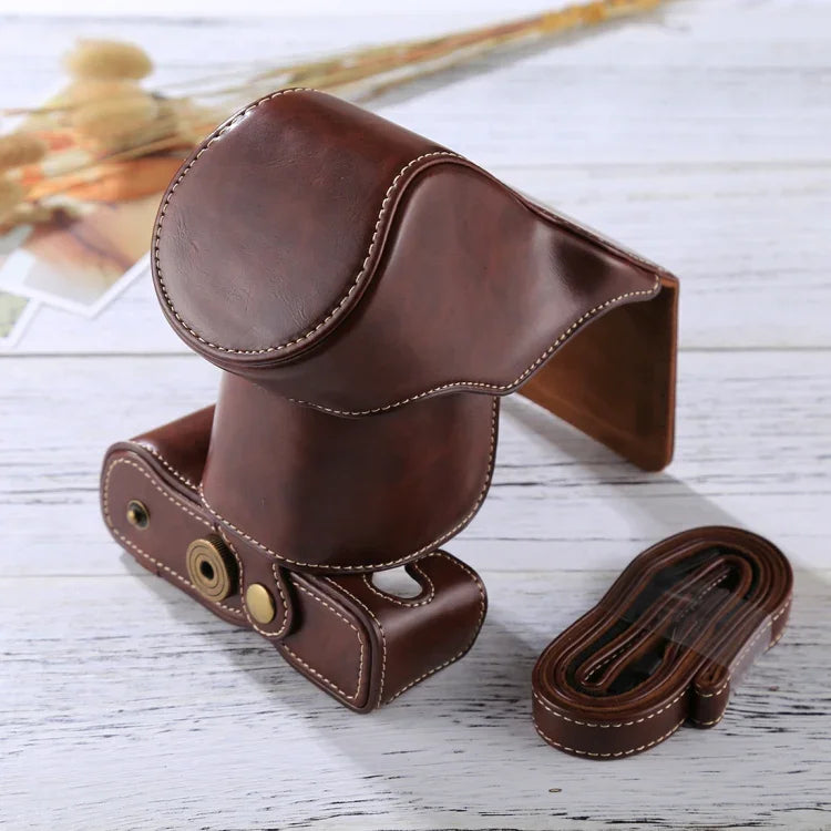 Full Body Camera PU Leather Case Bag with Strap for FUJIFILM X-A3 / X-A2/ X-M1 / X-A10 (16-50mm / 18-55mm / XF 35mm Lens), For FUJI X-A3