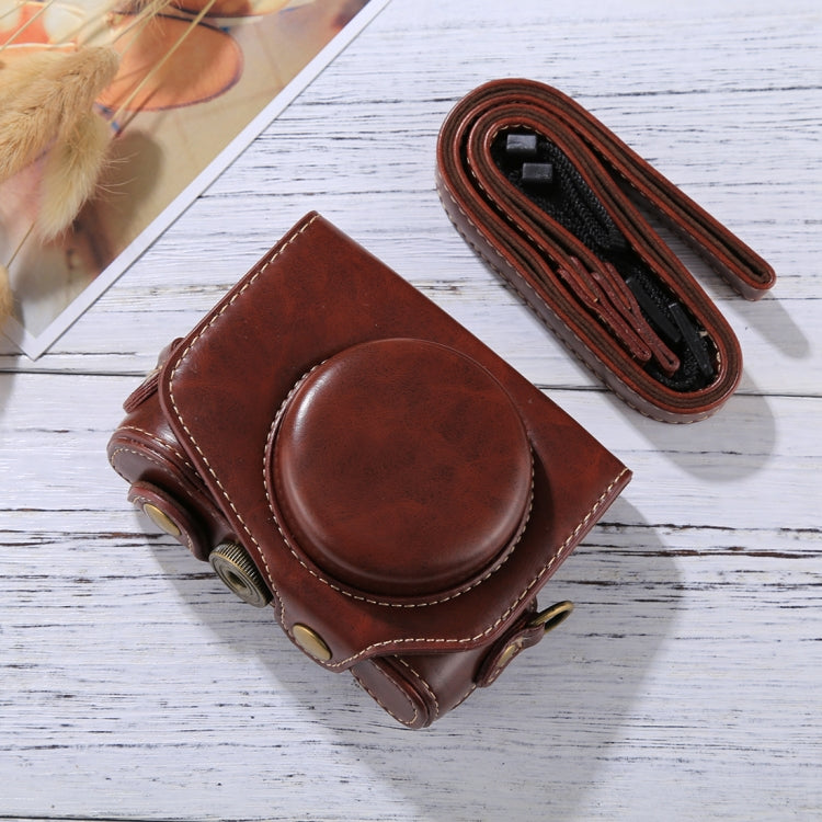 Full Body Camera PU Leather Camera Case Bag with Strap for Canon PowerShot G7 X Mark II, For Canon PowerShot G7 X Mark II, For G7X Mark II, For G7X II