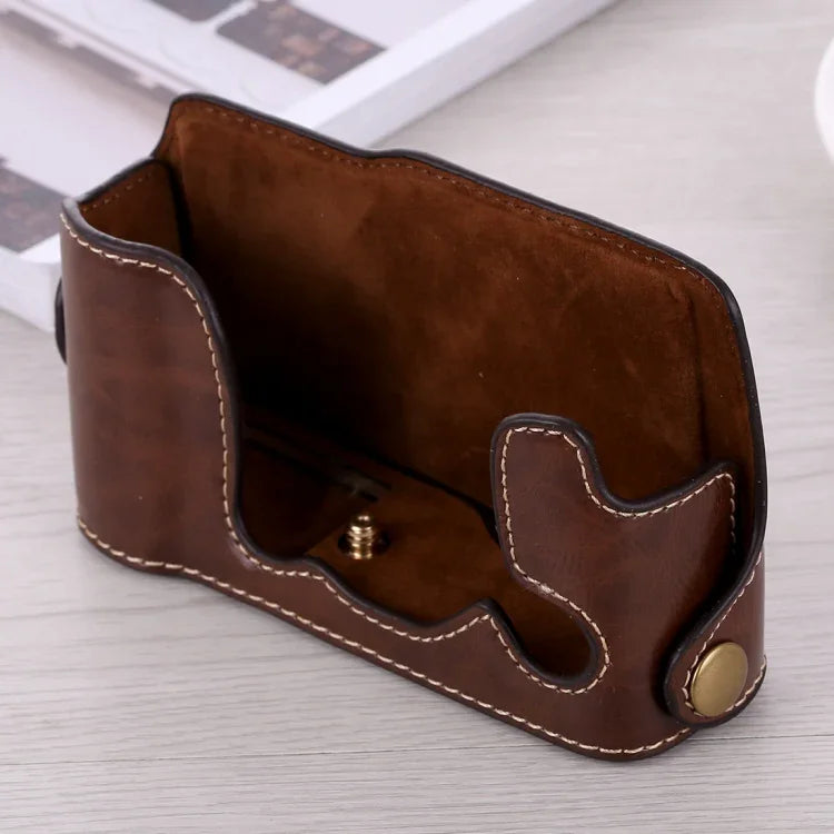 1/4 inch Thread PU Leather Camera Half Case Base for FUJIFILM X-A3 / X-A10, For FUJIFILM XA3