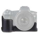 1/4 inch Thread PU Leather Camera Half Case Base for Canon EOS R, For Canon R