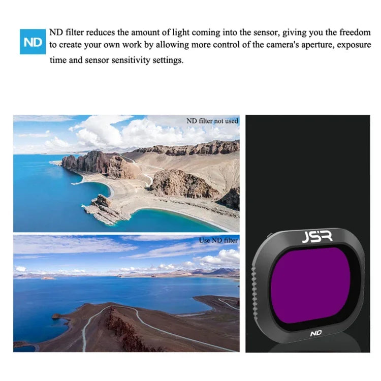 JSR Drone 4 in 1 ND8PL+ND16PL+ND32PL+ND64PL Lens Filter for DJI MAVIC 2 Pro, ND8PL+ND16PL+ND32PL+ND64PL
