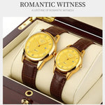 SKMEI 9058 Multifunctional Outdoor Fashion Waterproof Gold Shell Quartz Wrist Watch, Women Style Black Face Black Strap, Women Style Silver Face Brown Strap, Women Style Gold Face Brown Strap, Men Style Silver Face Brown Strap                          ...
