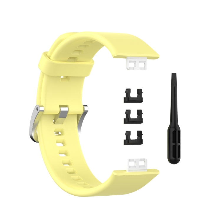 For Huawei Watch Fit Silicone Replacement Wrist Strap Watchband with Stainless Steel Buckle
