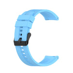 For Huawei Watch GT 2 42mm Silicone Replacement Wrist Strap Watchband, with Black Buckle, with Silver Buckle
