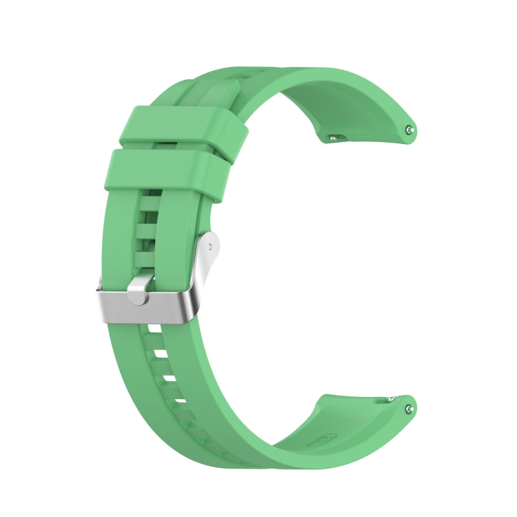 For Huawei Watch GT 2 42mm Silicone Replacement Wrist Strap Watchband, with Black Buckle, with Silver Buckle