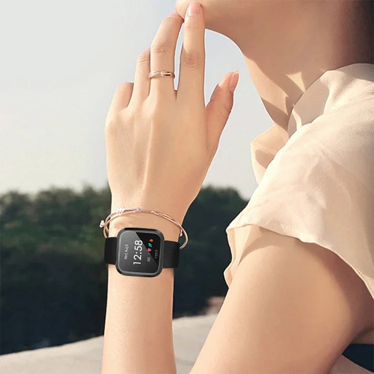 For Fitbit Versa Lite Smart Watch Full Coverage Plating TPU Protective Case