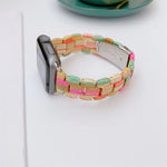 Wooden Bead Woven Watchband For Apple Watch Series 6 & SE & 5 & 4 44mm / 3 & 2 & 1 42mm, For Apple Watch Ultra 49mm / Series 8&7 45mm / SE 2&6&SE&5&4 44mm / 3&2&1 42mm
