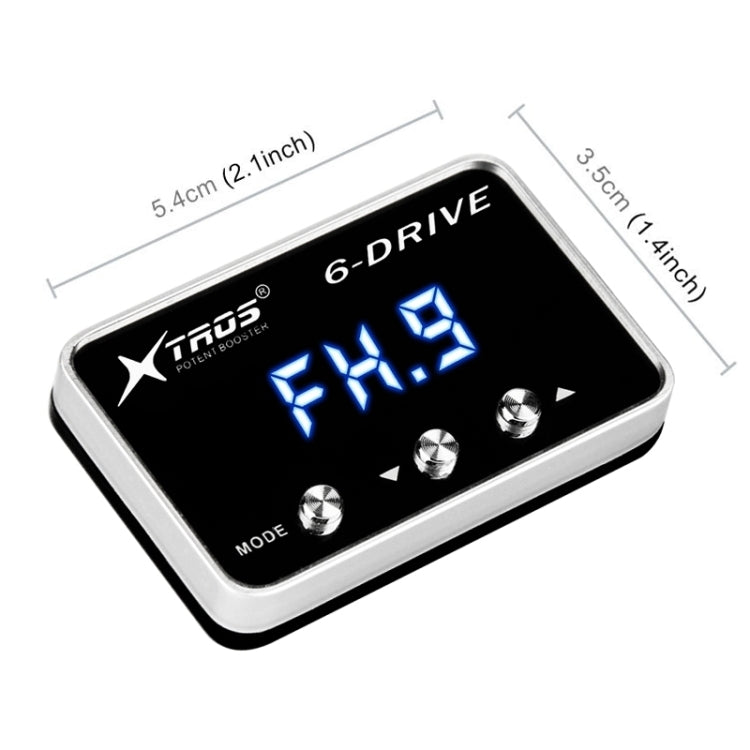TROS TS-6Drive Potent Booster Electronic Throttle Controller, For Honda Acura MDX 2013-, For Honda Acura TLX 2014-, For Honda Acura RDX 2007-2012, For Honda Acura RDX 2013-, For Chrysler  200 2011-2014, For Chrysler 200 2015-, For Chrysler Aspen 2007-2...