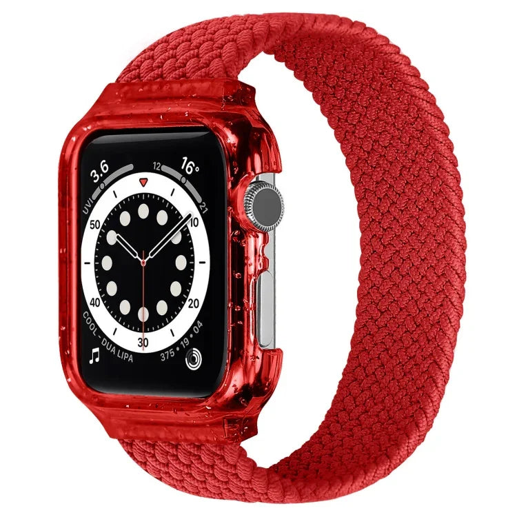 Weave Replacement Wrist Strap Watchbands with Frame For Apple Watch Series 6 & SE & 5 & 4 40mm / 3 & 2 & 1 38mm, 128mm, 135mm, 140mm, 145mm, 150mm, 155mm