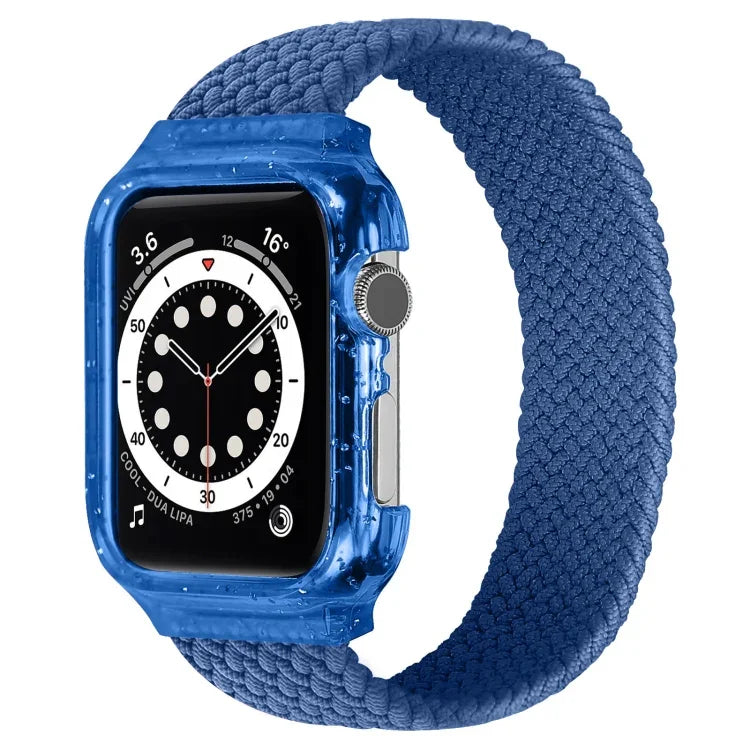 Weave Replacement Wrist Strap Watchbands with Frame For Apple Watch Series 6 & SE & 5 & 4 40mm / 3 & 2 & 1 38mm, 128mm, 135mm, 140mm, 145mm, 150mm, 155mm