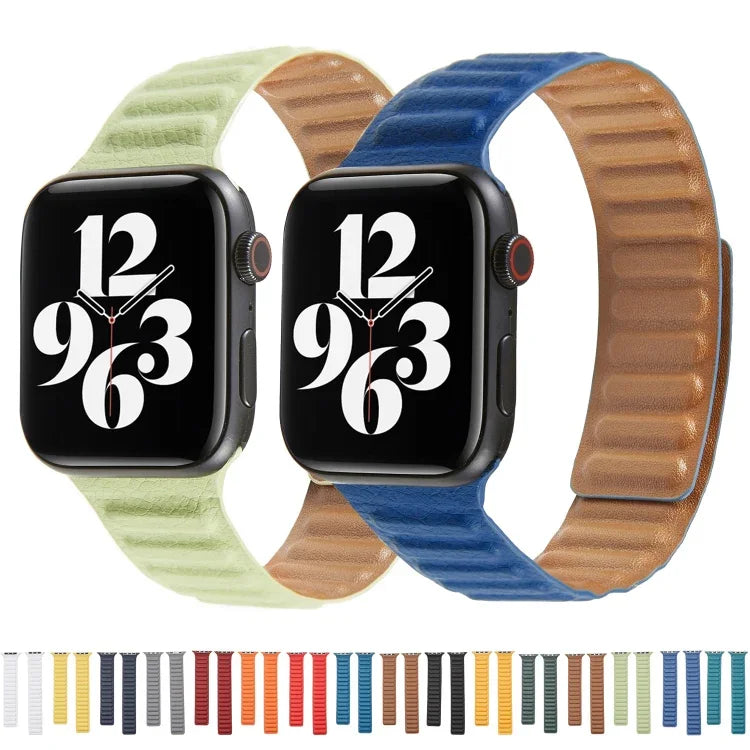 Loop Leather Watchband For Apple Watch Series 6 & SE & 5 & 4 44mm / 3 & 2 & 1 42mm, For Apple Watch Series 7 45mm / 6 & SE & 5 & 4 44mm / 3 & 2 & 1 42mm