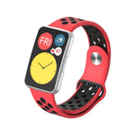 For Huawei Watch Fit Silicone Two-color Reverse Buckle Replacement Strap Watchband
