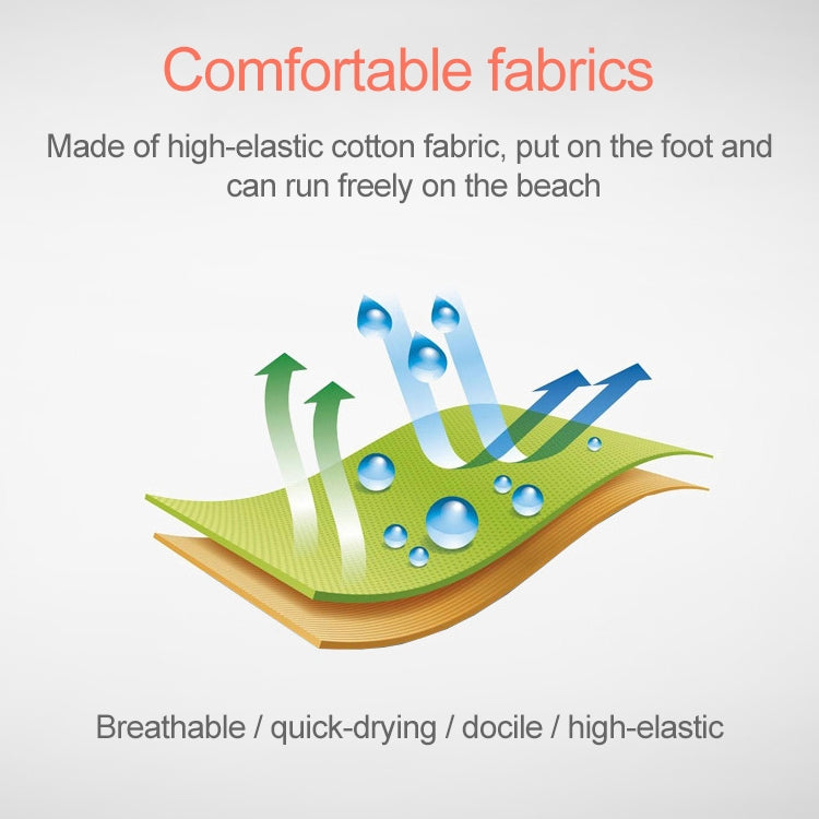 Non-slip Plastic Grain Texture Thick Cloth Sole Solid Color Diving Shoes and Socks, One Pair, XXXS, XXS, XS, S, M, L, XL, XXL, XXXL