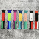 Silicone Color Matching Replacement Watchbands For Apple Watch Series 6 & SE & 5 & 4 40mm / 3 & 2 & 1 38mm, For Apple Watch 40mm/38mm(Black+Red+White), For Apple Watch 40mm/38mm(Red+White+Black), For Apple Watch 40mm/38mm(Light Blue+Dark Blue+Yellow)  ...