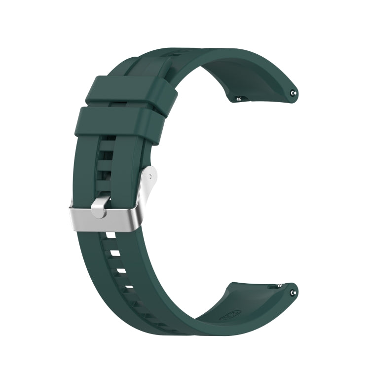 For Amazfit GTS 2e / GTS 2 20mm Silicone Replacement Strap Watchband with Silver Buckle, For Amazfit GTS 2e