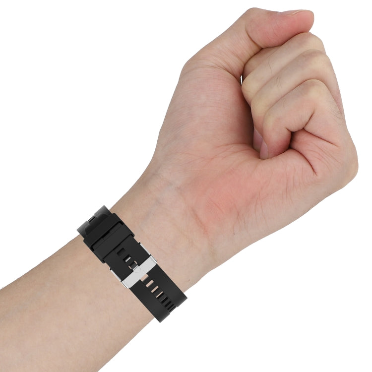 For Amazfit GTS 2e / GTS 2 20mm Silicone Replacement Strap Watchband with Silver Buckle, For Amazfit GTS 2e