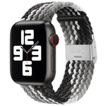 Braided + Stainless Steel Replacement Watchbands For Apple Watch Series 6 & SE & 5 & 4 40mm / 3 & 2 & 1 38mm, For Apple Watch Series 7 41mm / 6 & SE & 5 & 4 40mm, For Apple Watch Series 8&7 41mm / SE 2&6&SE&5&4 40mm / 3&2&1 38mm                        ...